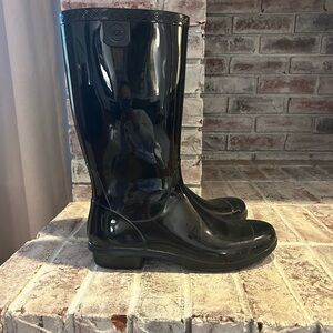 UGG Australia Women's Shaye Rain Boots - Black, US 11